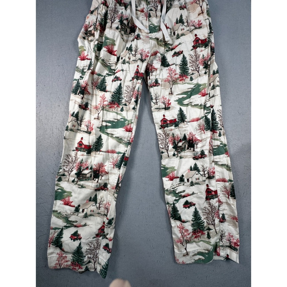 Abercrombie & Fitch Sleepwear Pajama Pants Men Large White All Over Print Casual